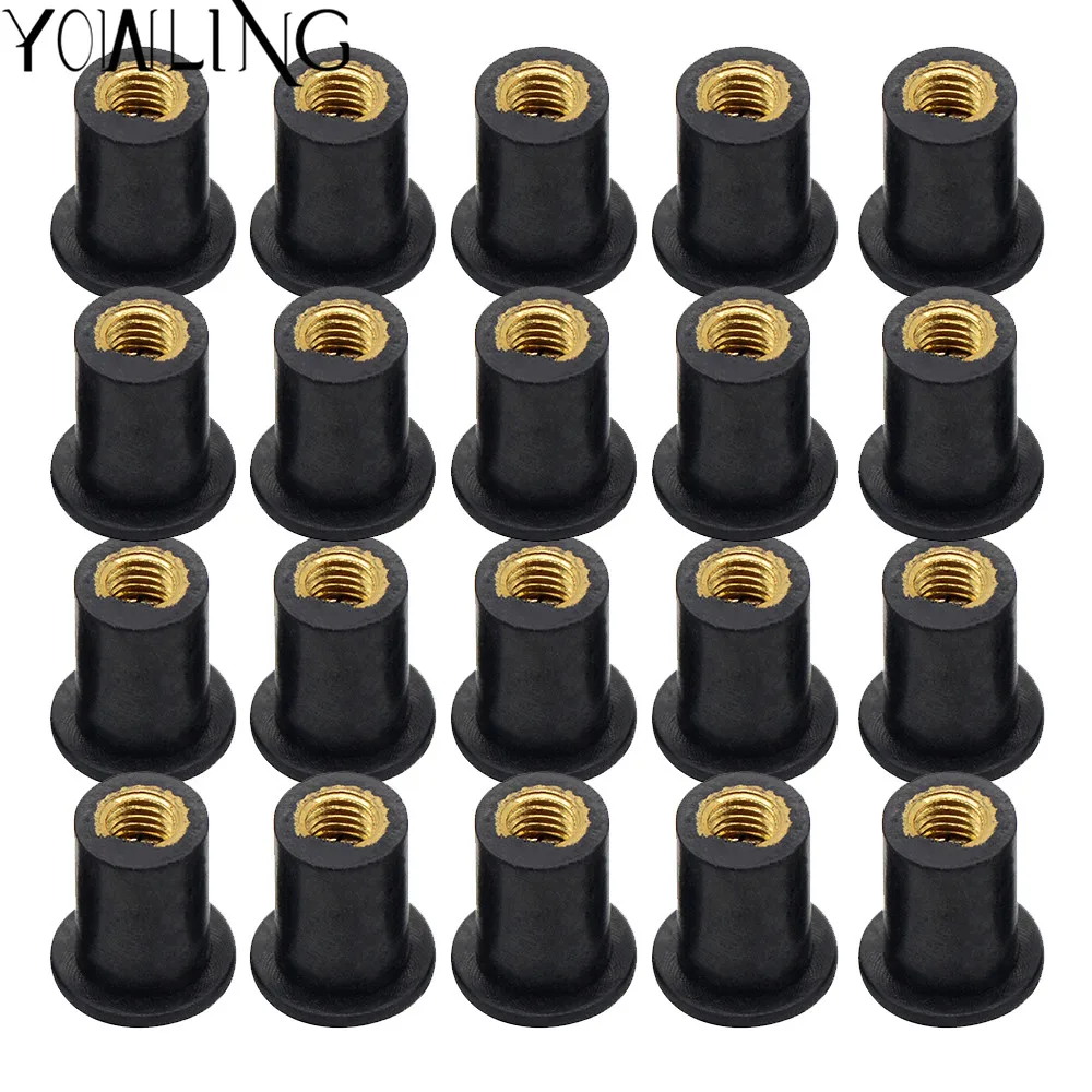 

M5 Motorcycle Windscreen Well nut Rubber Well Nuts Screw Bolt Blind Fastener Fishing for Honda Suzuki Kawasaki Yamaha BMW