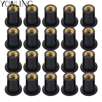 

M5 Motorcycle Windscreen Well nut Rubber Well Nuts Screw Bolt Blind Fastener Fishing for Honda Suzuki Kawasaki Yamaha KTM BMW