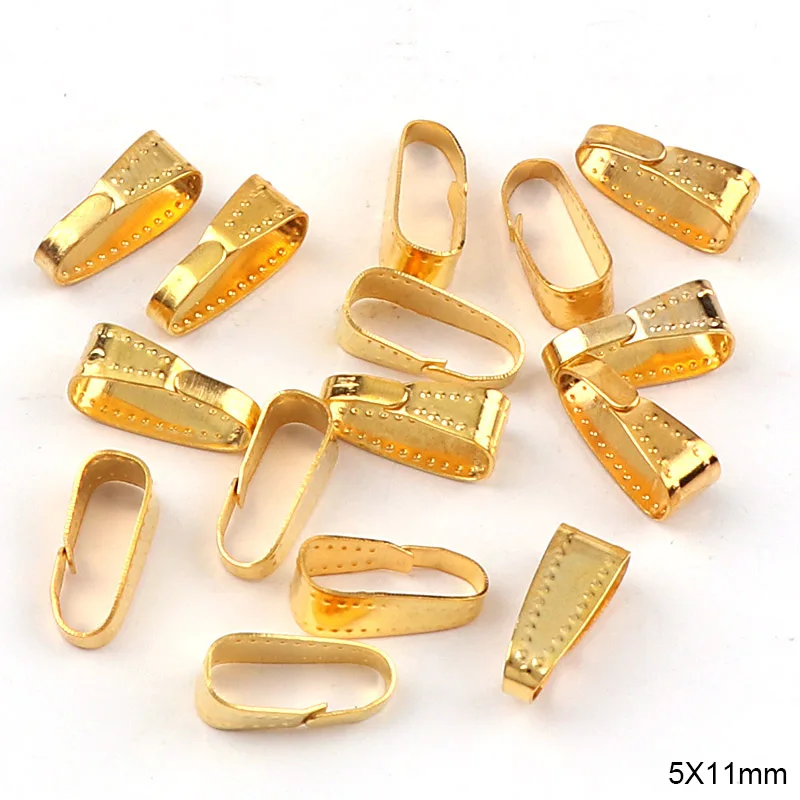 5x11mm Metal Clasps Pinch Clips Bails Charm Melon Seeds Buckle Pendant