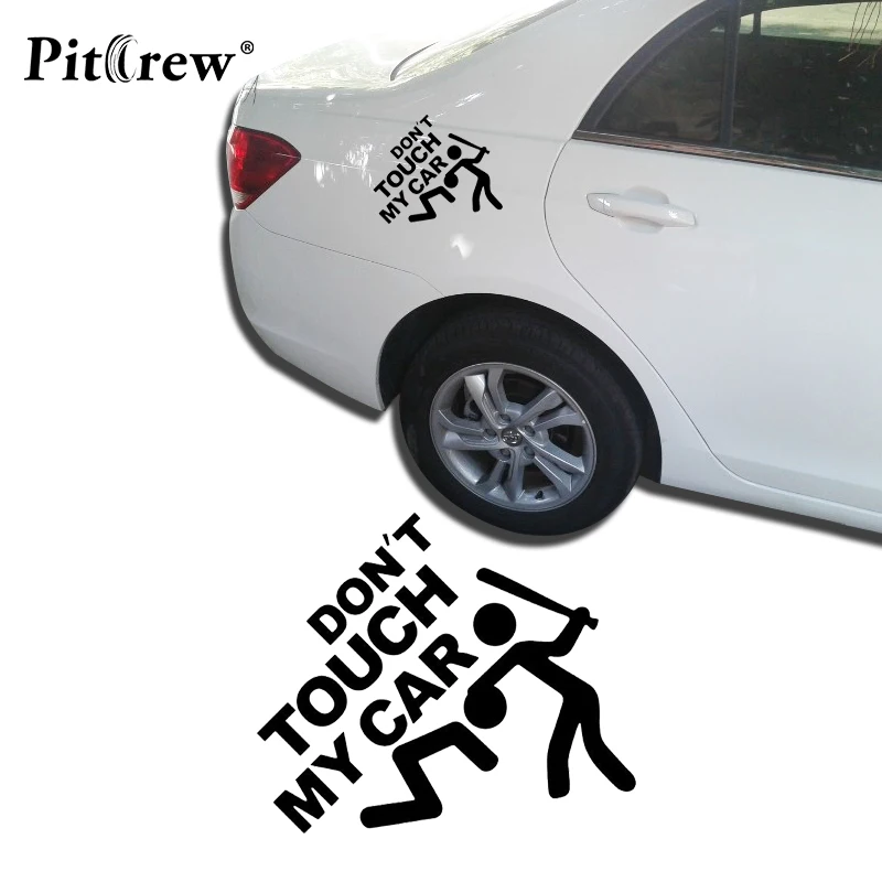 

1PC 14*12cm 2019 Safety Warning Vinyl Car stickers" DO NOT TOUCH MY CAR " Car Styling car motorcycles decal styling accessories