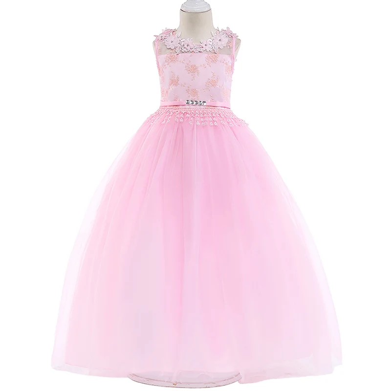 Платье с цветочным узором для девочек; Детские платья для первого причастия на свадьбу; одежда для выпускного вечера; детское элегантное бальное платье; пышный костюм