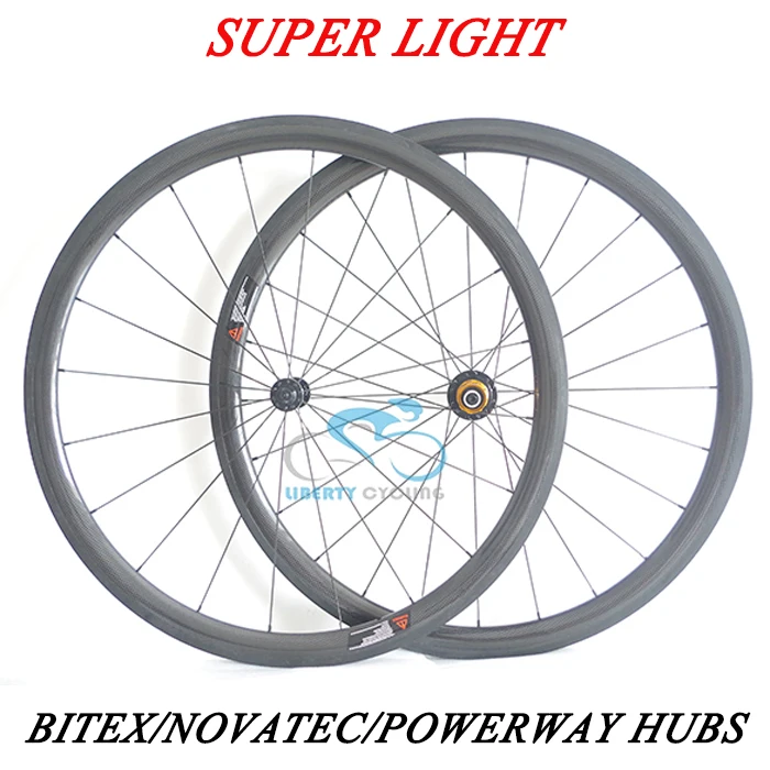 

DEERACE Super Light 38mm 700c Carbon Clincher Tubeless Road Bicycle Wheels Bike Wheelset Powerway/Novatec/Bitex Hubs