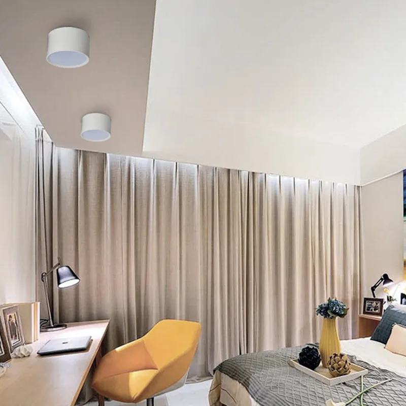 Round-Square-Downlight-Spot-Led-Panel-Ceiling-Lights-AC110V-220V-lighting-Surface-Mounted-LED-5W-ceiling_