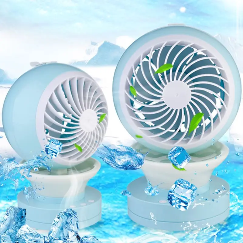 

Mini Portable USB Charging Air Conditioning Fan Ventilator Spray Cooling Fan Humidifier with Nightlight for Home Office Outdoor