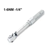 Alta precisión ajustable industrial preestablecido mecánico llave de torsión 1-6NM 1/4 cabeza de la carraca BIKE la reparación de herramientas