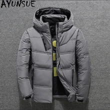 AYUNSUE зимняя куртка мужская теплая куртка пуховик с капюшоном Мужская парка мужская зимняя куртка s и пальто толстая 19-1897 KJ2646
