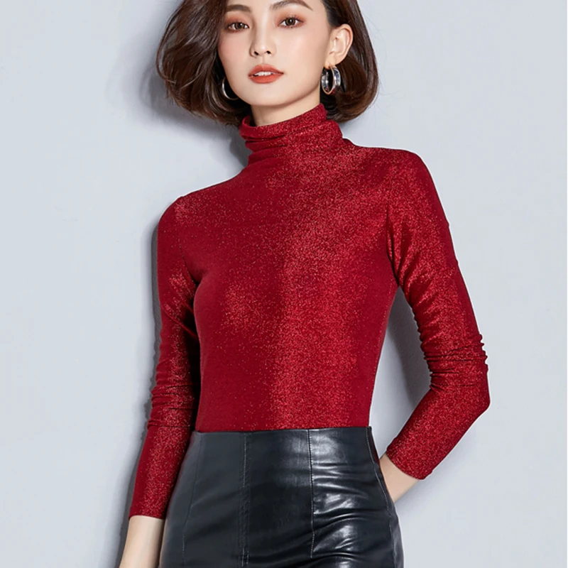 Blusas Mujer De Moda осень 2020 Повседневная Блузка с высоким воротником женские
