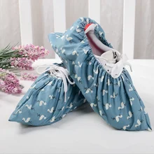 1 пара утолщенных многоразовых эластичных чехлов для обуви; Домашние Противоскользящие тапочки для студентов; машинная комната с Фламинго; пыленепроницаемые покрытия для ног