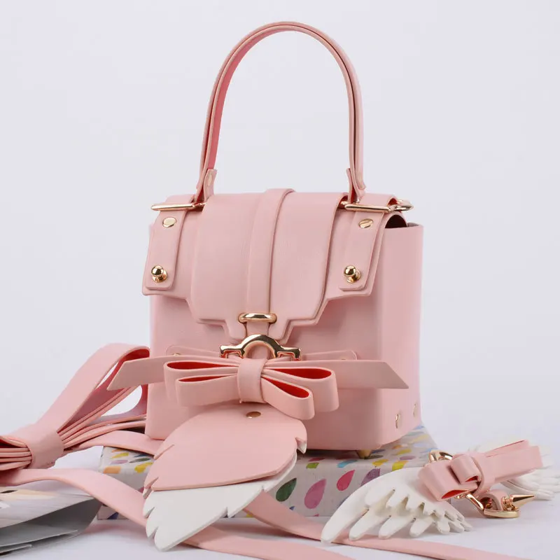 

New Japanese and Korean Butterfly Tie Bag Tinking Cat Mini One Shoulder Handbag Agent Crossing Small Square Bag Bark