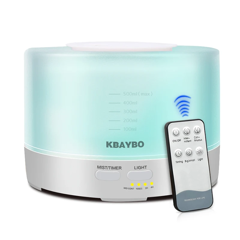 Skup 500ml pilot ultradźwiękowy zapachowy nawilżacz powietrza elektryczne do aromaterapii dyfuzor zapachowy z 7 kolorowymi diodami LED