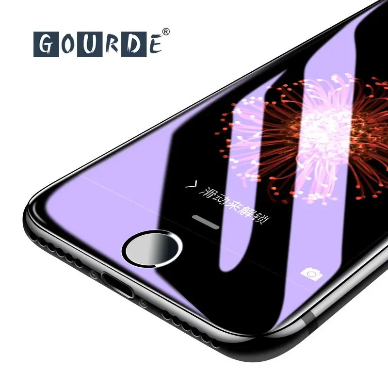 Gourde защитное закаленное стекло для iphone 7 8 6 6s XS XSMAX XR анти Blu Ray Защитное экрана X