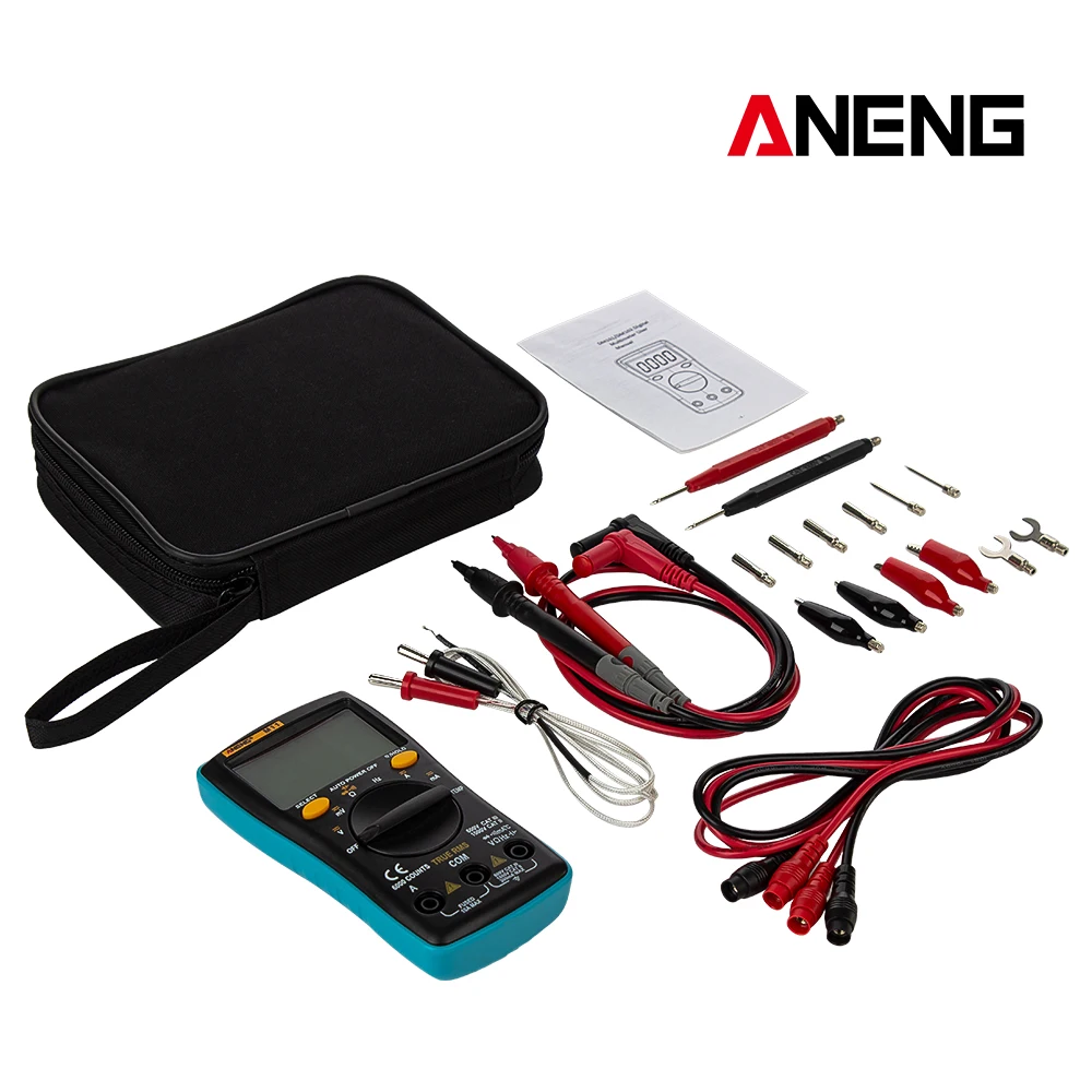 ANENG AN8002 Портативный ЖК-дисплей Цифровой мультиметр 6000 отсчетов Подсветка AC/DC амперметр вольтметр измеритель омметра