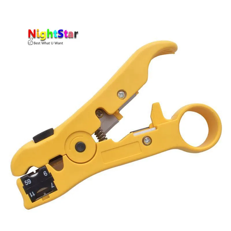 

Flat or Round UTP Cat5 Cat6 Wire Coax Coaxial Stripping Tool Universal Cable Stripper Cutter Stripping Pliers Tool