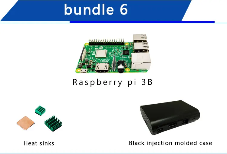 Raspberry Pi 3 Model B+/B посылка включает Raspberry Pi 3 Model B/B PLUS и чехол и радиатор