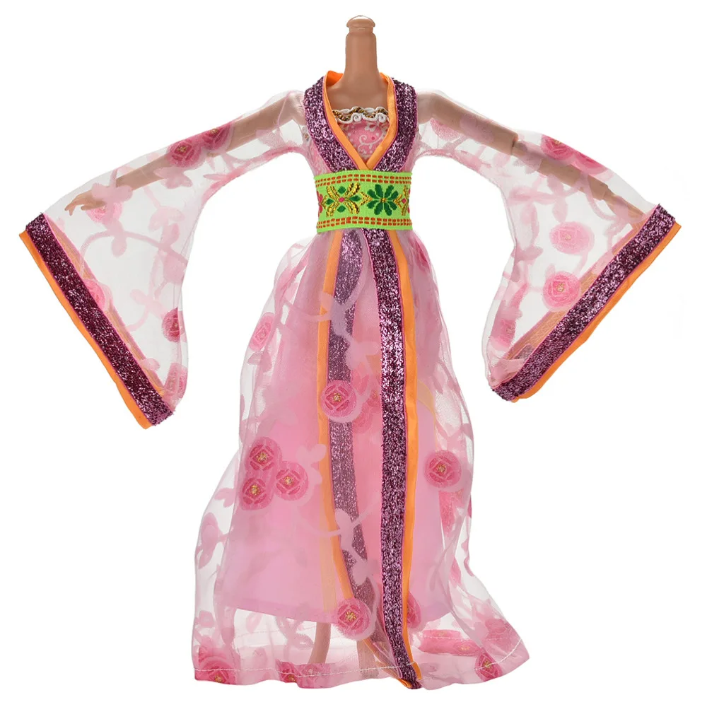 

2016 New Fashion Lady Dress Multi-colored handmade wedding Dress Fashion Clothing Gown For Barbie doll