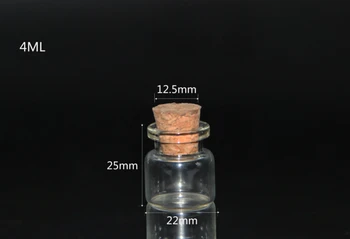 

300pcs 22*25mm Wholesale Mini Clear Storage Glass Bottle Vials Empty Glass Jars with Cork Stopper Message Vial Weddings Bottles