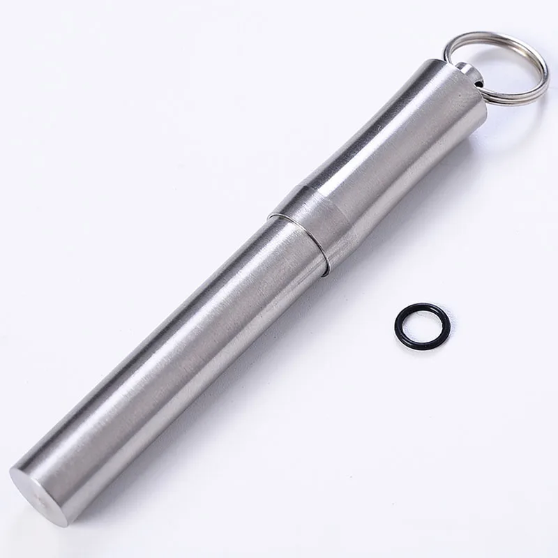 Mini Pocket Waterproof Pill Storage Bottle Keychain Toothpick Needle Holder Case Outdoor Camping Tra