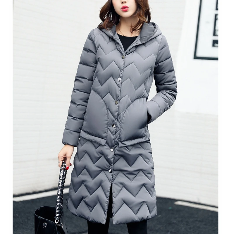 2017 NEW HIGH QUALITY HOODED WOMEN WINTER JACKET MEDIUM LENGTH COAT