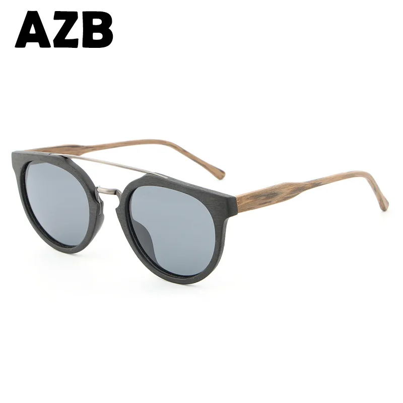 Солнцезащитные очки AZB с деревянными дужками UV400 для мужчин и женщин