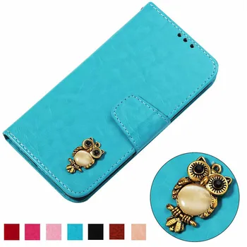 

Luxury Wallet Leather Case For Huawei Y5 2017 For Huawei Honor 6X 6C 6A 7X Mate9 lite Y7 prime P9 lite mini Flip Cover Owl