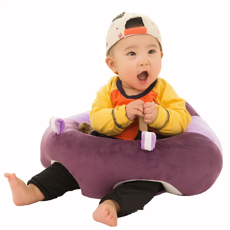 Soft Plush Baby Sofa Skin Infant Learn To Sit Chair Skin Keep Sitting Posture Support Sofa With Zipper Without PP Cotton Filling