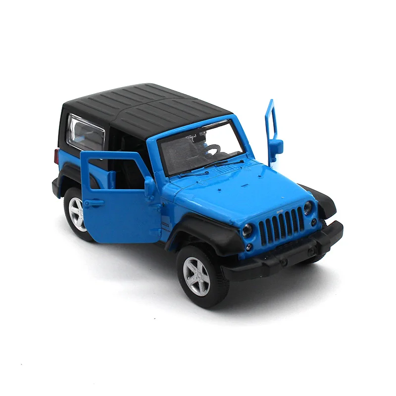 CAIPO 1:43 Jeep Wrangler литая под давлением модель автомобиля металлический материал коллекция детских игрушек украшение игрушка с инерционным механизмом модель автомобиля - Цвет: Синий