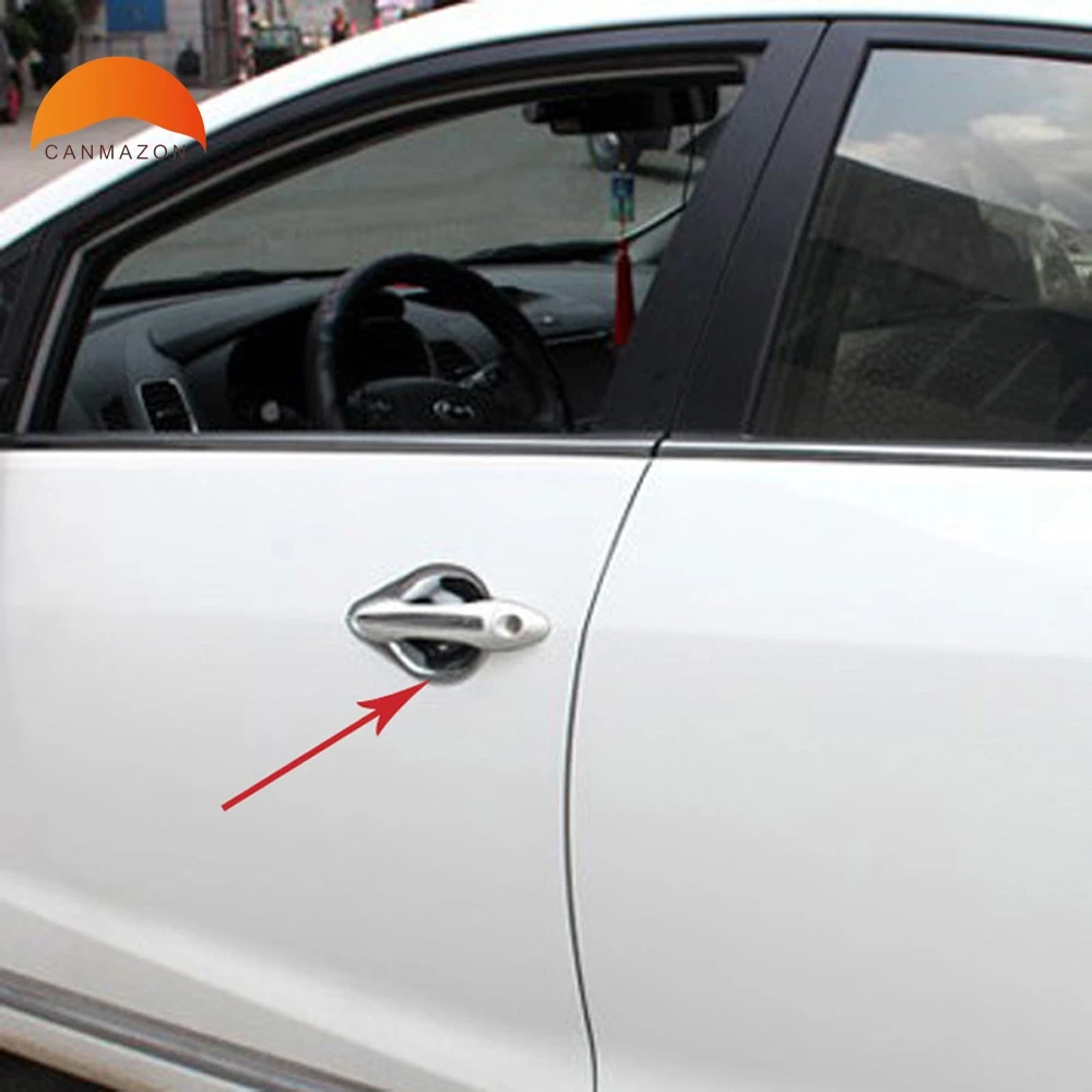 

For Kia Cerato K3 Forte 2012 2013 2014 High Quality ABS Chrome door handle bowl cover trim 4pcs Car accessories