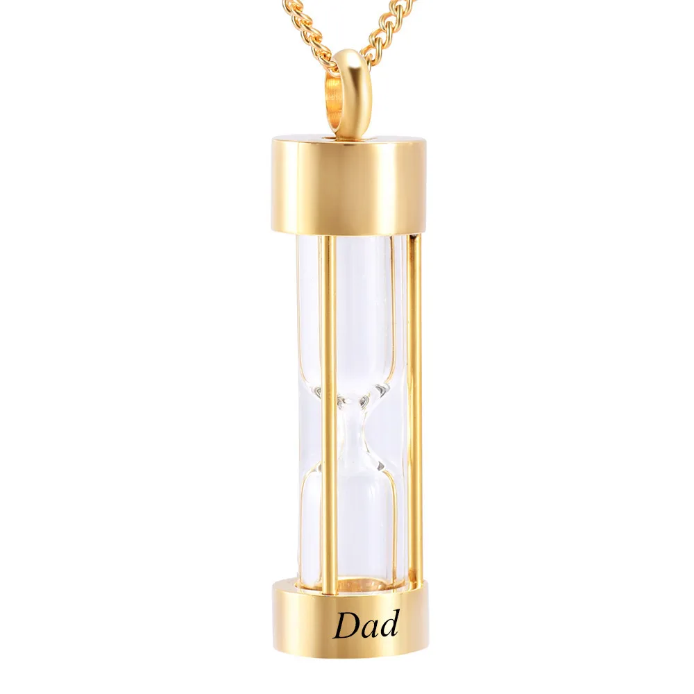 

Funeral Gift to Holder Dad Ashes Hourglass Cremation Pendant Stainless Steel Memorial Locket Necklace Urn Jewelry