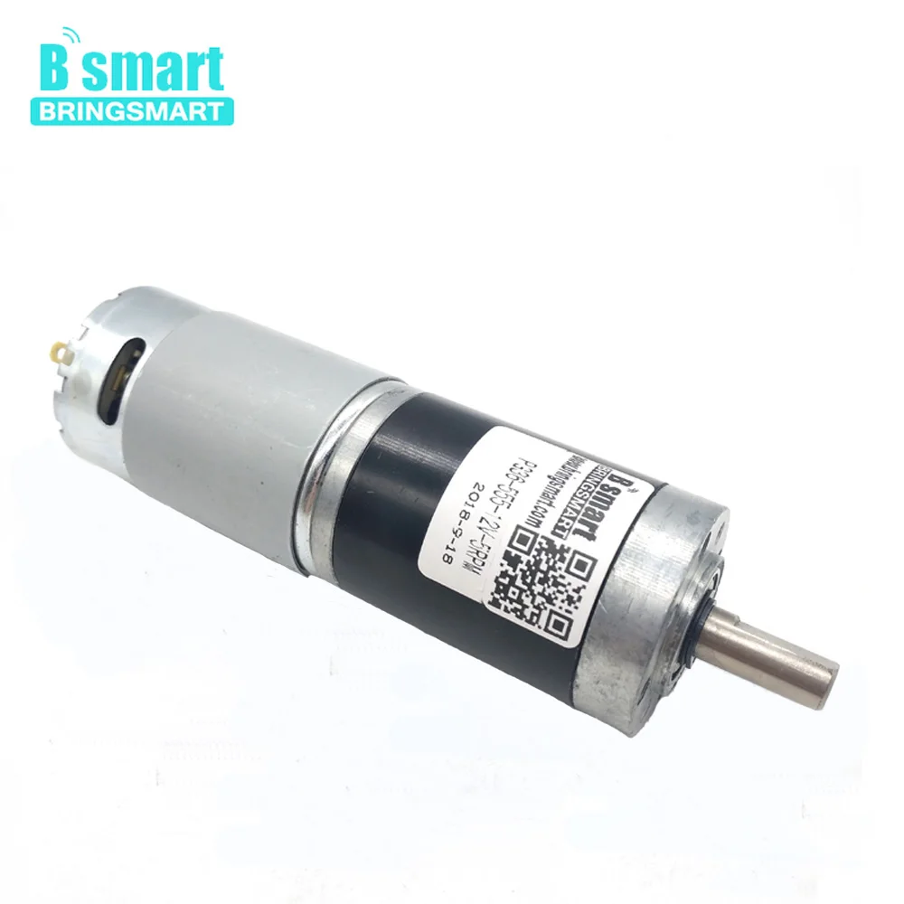 

Bringsmart Long Life 12V Planetary Gearbox Motor Low Noise High Torque Electric Motor 24V Low Speed For DIY Parts PG36-555