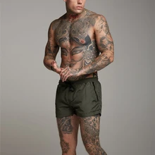 Muscleguys летние однотонные Бодибилдинг компрессия быстросохнущие шорты мужские спортивные тренажеры фитнес мужские шорты обтягивающая одежда