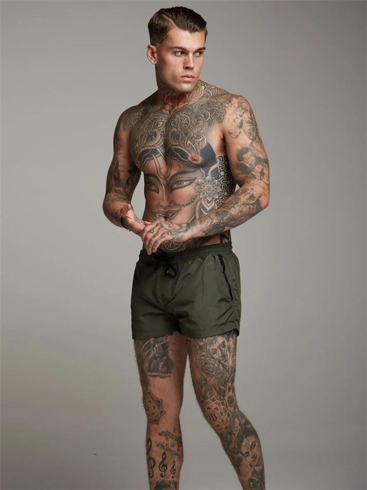 Muscleguys Summer Solid Bodybuilding Compression Quickdrying Shorts