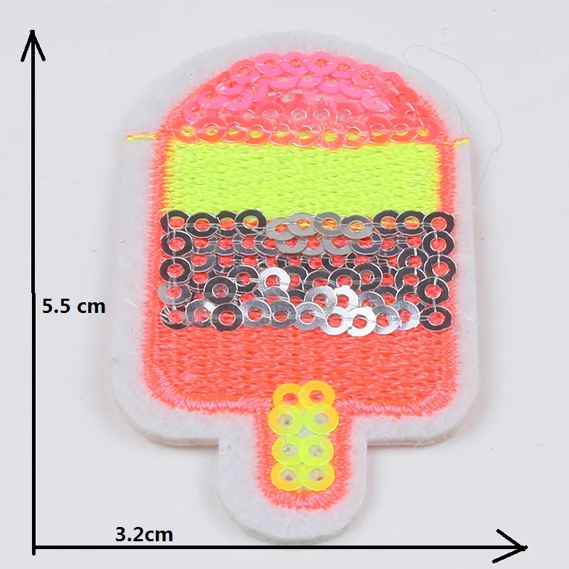 10 шт./лот, новинка, с блестками, кокосовое дерево, мороженое, напитки, наклейки, сделай сам, швейная одежда, ткань, аппликации, утюг на джинсы, сумки, нашивки