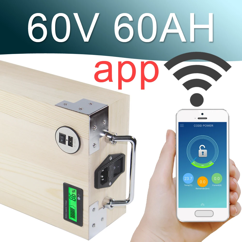 Литий ионный аккумулятор для электровелосипеда 60 В А · ч|electric bike battery|bike batteryelectric