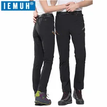 IEMUH Брендовые спортивные летние уличные походные эластичные софтшельные штаны для туризма мужские и женские дышащие рыбацкий трекинговый брюки HI-Q