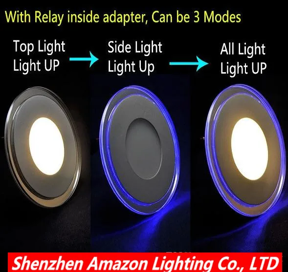 

3 models 15W LED Panel Light Ceiling LED Down Light Recessed LED indoor light 3D Effect Lighting WW/Cw + Bule AC85-265V