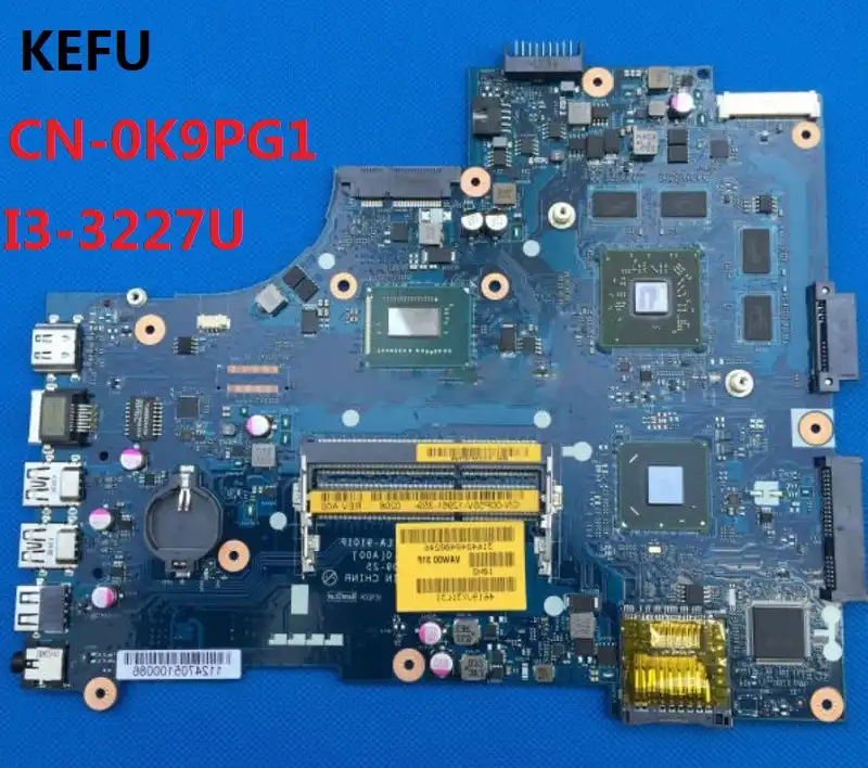 Kefu For Dell For Inspiron 3521 Laptop Motherboard Vaw01 La 9101p Cn 0k9pg1 I3 3227u Ddr3l 100 Working Motherboards Aliexpress