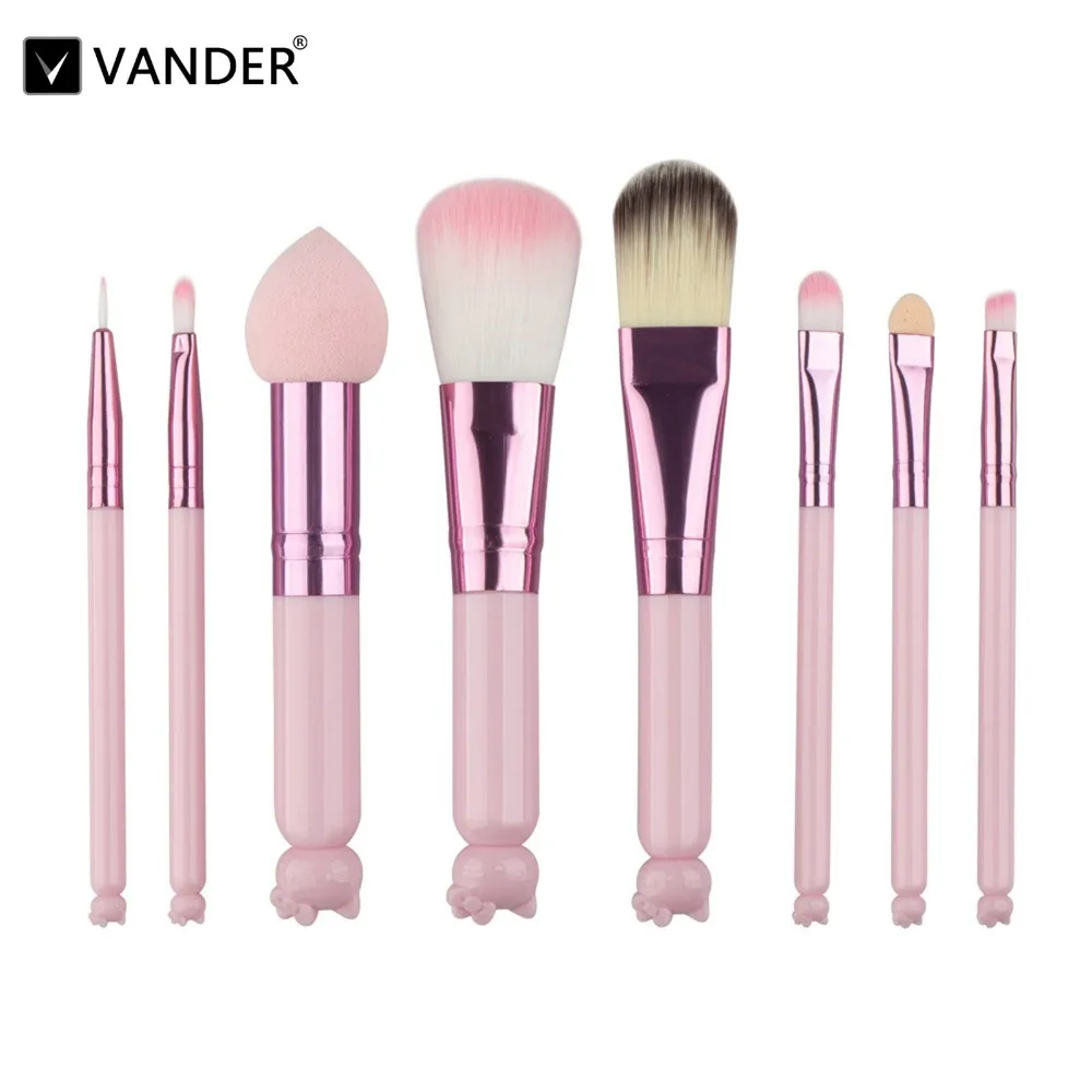 

VANDER 8Pcs Professional Makeup Brushes Set Cosmetic Contour Blending Foundation/powder/concealer/tapered/blending/eyeliner