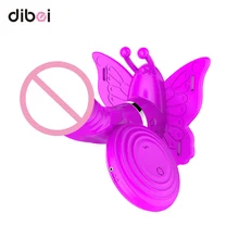 DIBEI Wireless Remote Control Strap on Clit G Spot Dildo Vibrator USB 360 degree Rotation Vibrating Panties Sex Toys for Women