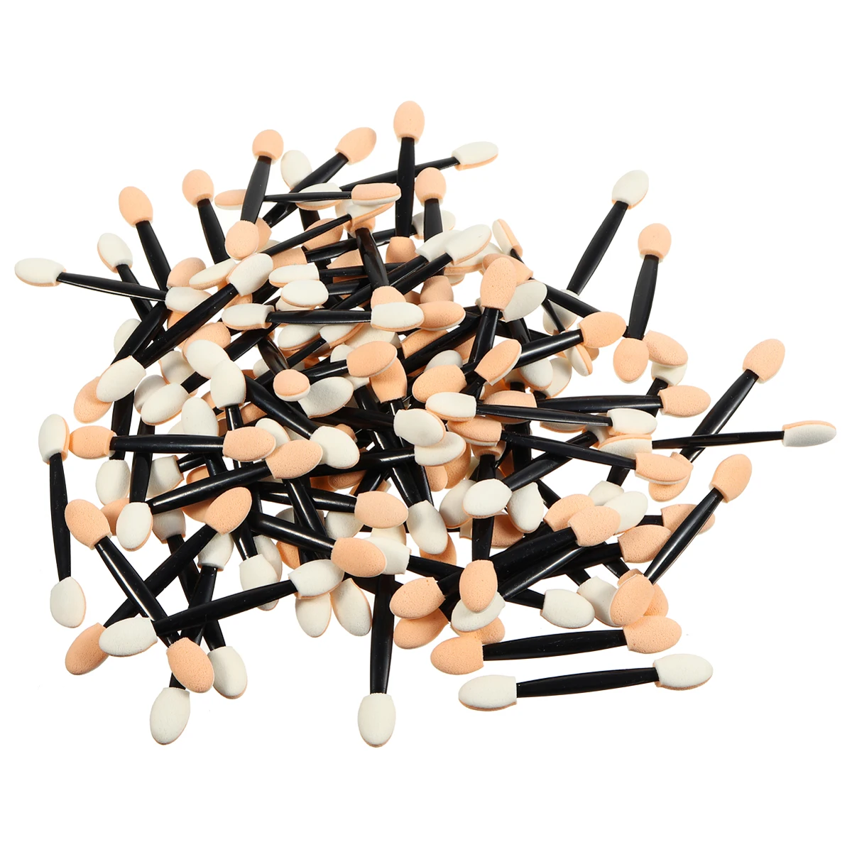 

100Pcs/Set Disposable Double End Eyeshadow Sponge Brush Stick Eyebrow Eyeliner Lipgloss Lipstick Eyes Lips Applicator