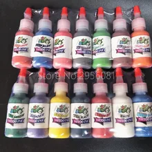 14 шт./компл. смешанные цвета перманентного макияжа, пигментных чернил татуировки 15 мл/бутылки(1/2 унц.) краски набор для тела макияж Татуировка