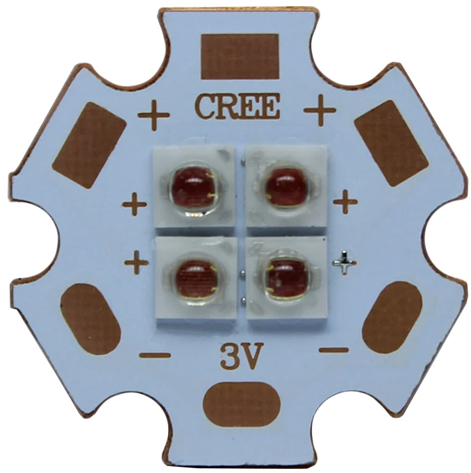 10 Вт-12 Вт EverLight 3535 4 чипа 4-светодиодный s 3V6V12V инфракрасный ИК 850nm 940nm 730nm высокомощный светодиодный Диод с 20 мм медной печатной платой