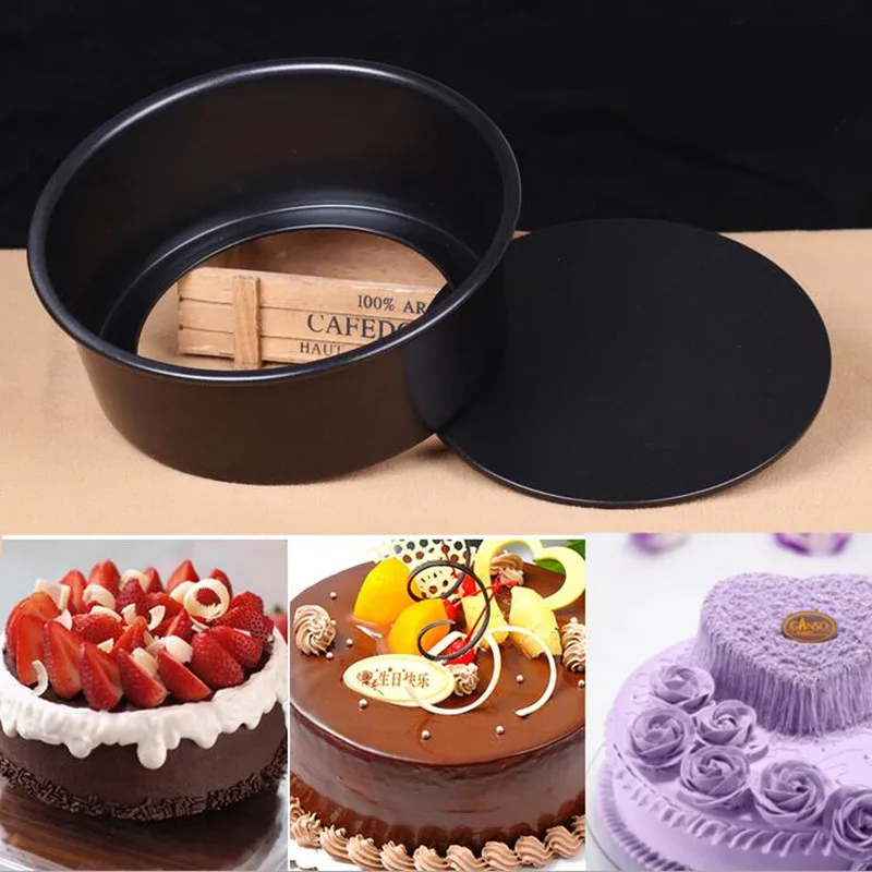 Home 9 Inch Cake Pan Mold Non stick Removable Bottom Round Shape Cake