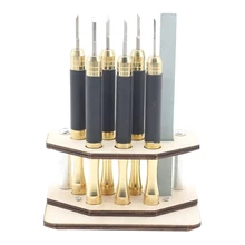 6 шт. HSS сталь оливковая резьба нож гравировальный нож камень для скульптуры стамеска резьбы Набор деревообработки гравировки