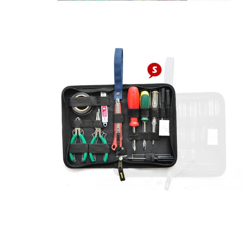 Пегаси Профессиональный электрик сумка для инструментов жесткая пластина набор инструментов сумка Набор многофункциональный набор сумка - Цвет: S