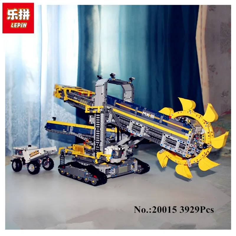 

IN STOCK LEPIN 20015 Technic series 3929Pcs Bucket wheel excavator Model Building blocks Bricks Compatible 42055 Toy Gift