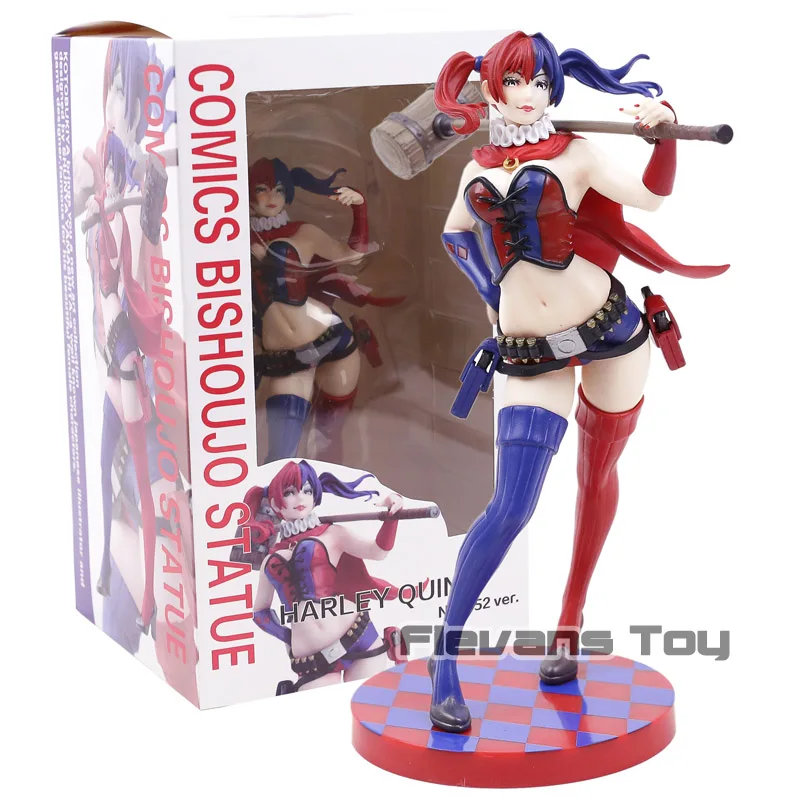 DC Comics Bishoujo Statue Harley Quinn 52 Ver. PVC Sexy Figure Doll Collection Model Toy Figurine