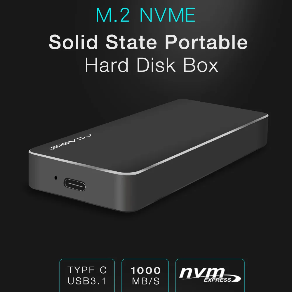 NVME PCIe USB3.1 HDD корпус M.2 2280 SATA SSD Box высокая скорость Тип C USB 3 1 твердотельный жесткий