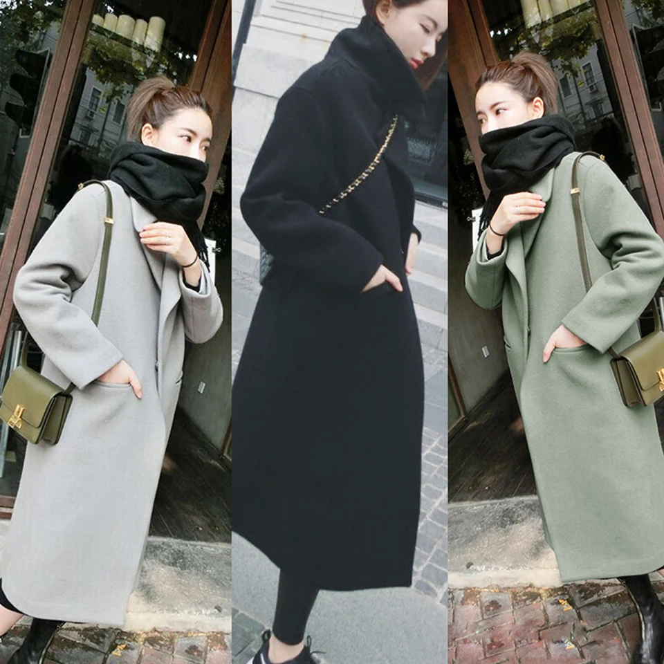 ZYFPGS 2018 Winter Coat Women Fashion Sales Top Plus Size Wool Long Section Brand Fine Fabric Coat Female Autumn Jacket Z0811