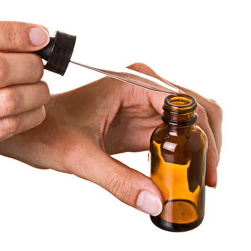 Empty 30ml Amber Glass Dropper Bottles with Glass Eye Dropper Pipette 6pcs