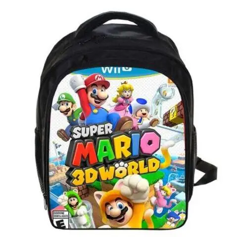 Школьный рюкзак для мальчиков и девочек с рисунком Супер Марио, Детский рюкзак, студенческий блокнот сумка-саше с пеналом для детей